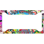 Abstract Eye Painting License Plate Frame
