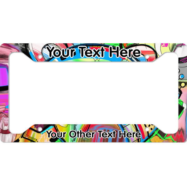 Custom Abstract Eye Painting License Plate Frame - Style A