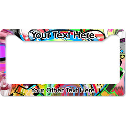 Abstract Eye Painting License Plate Frame - Style B