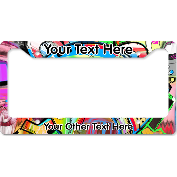 Custom Abstract Eye Painting License Plate Frame - Style B