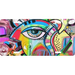 Abstract Eye Painting Front License Plate