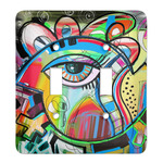 Abstract Eye Painting Light Switch Cover (2 Toggle Plate)