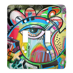 Abstract Eye Painting Light Switch Cover (2 Toggle Plate)