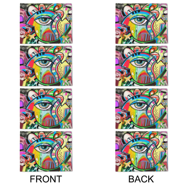 Abstract Eye Painting Linen Placemat - APPROVAL Set of 4 (double sided)