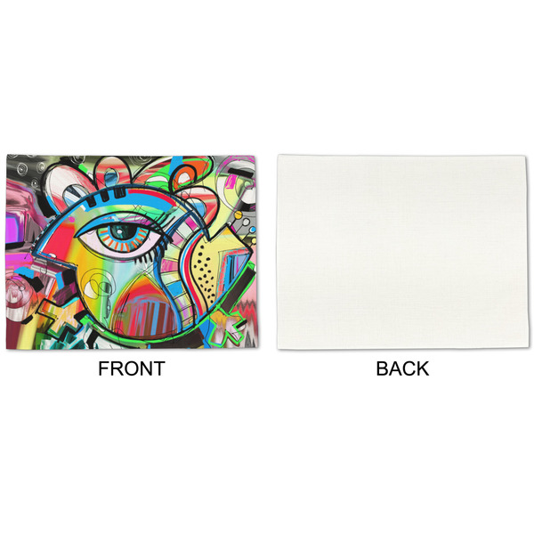 Abstract Eye Painting Linen Placemat - APPROVAL Single (single sided)