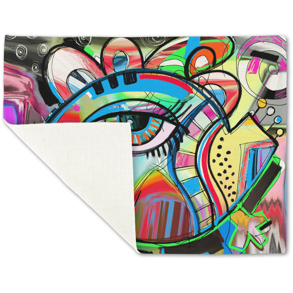 Abstract Eye Painting Linen Placemat - Folded Corner (single side)