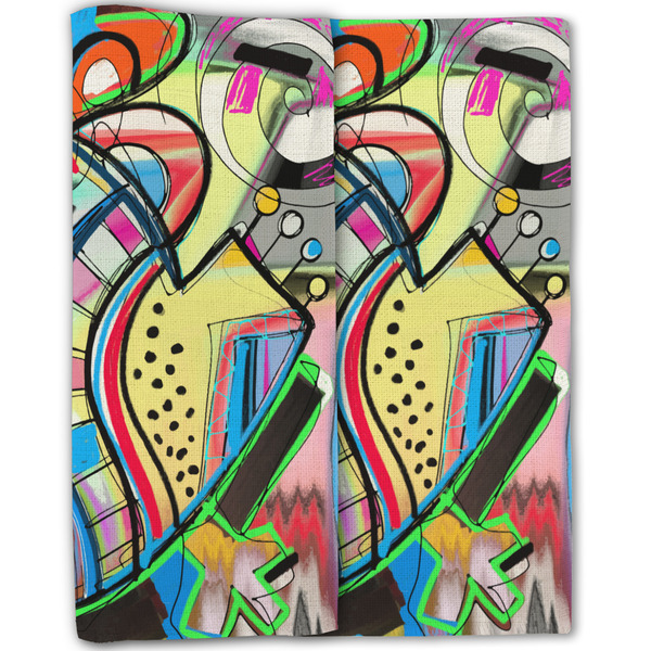 Abstract Eye Painting Linen Placemat - Folded Half (double sided)