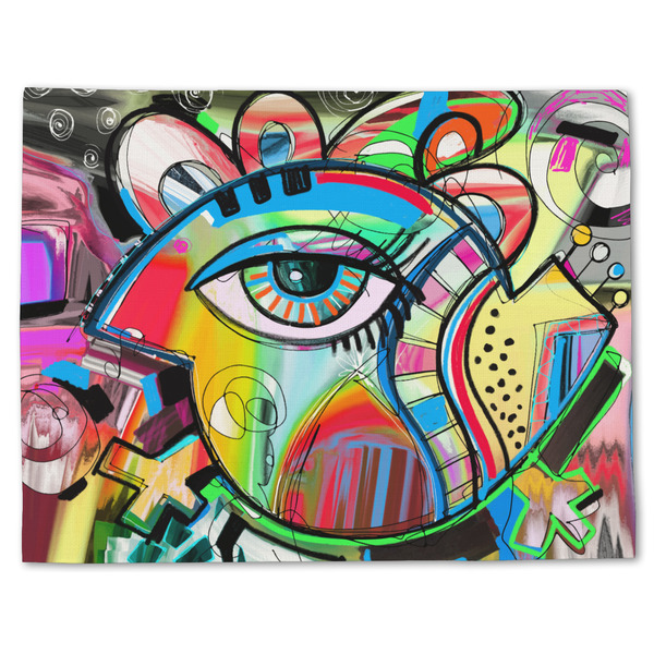 Custom Abstract Eye Painting Single-Sided Linen Placemat - Single