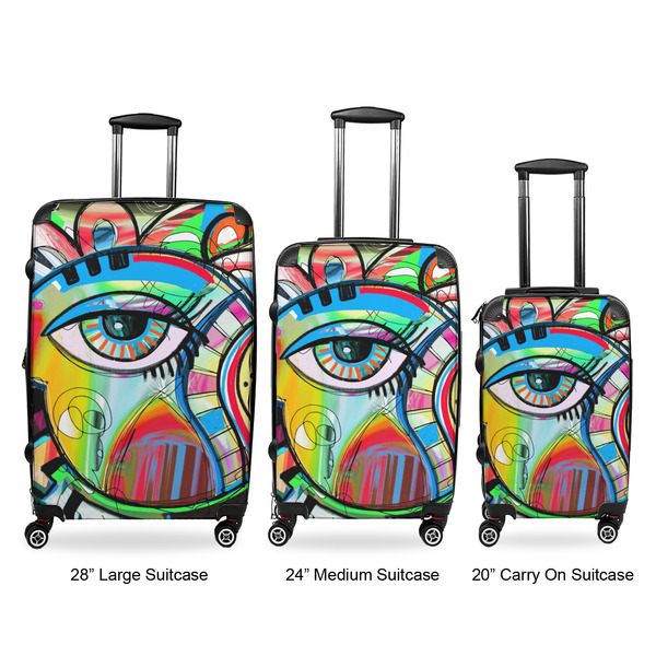 Abstract Eye Painting Luggage Bags all sizes - With Handle