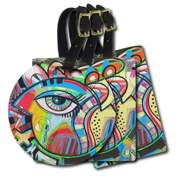 Custom Abstract Eye Painting Plastic Luggage Tag