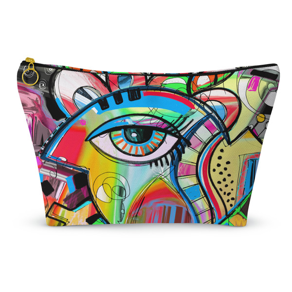 Custom Abstract Eye Painting Makeup Bag - Large - 12.5"x7"