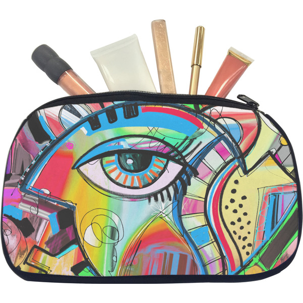 Abstract Eye Painting Makeup Bag Medium