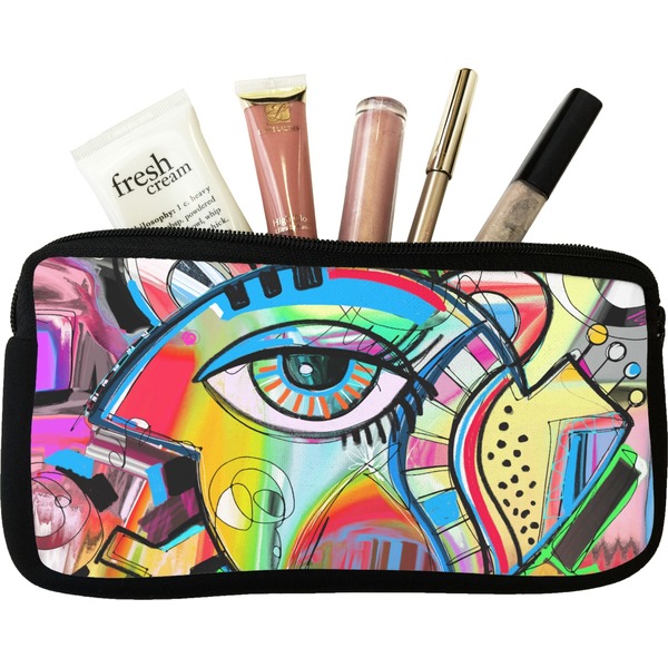 Custom Abstract Eye Painting Makeup / Cosmetic Bag