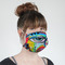 Abstract Eye Painting Mask - Quarter View on Girl