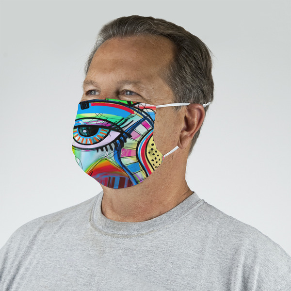 Abstract Eye Painting Mask - Quarter View on Guy