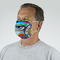 Abstract Eye Painting Mask - Quarter View on Guy