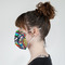 Abstract Eye Painting Mask - Side View on Girl