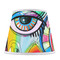 Abstract Eye Painting Poly Film Empire Lampshade - Front View