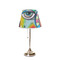 Abstract Eye Painting Poly Film Empire Lampshade - On Stand