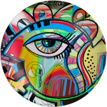 Abstract Eye Painting Melamine Salad Plate - 8"