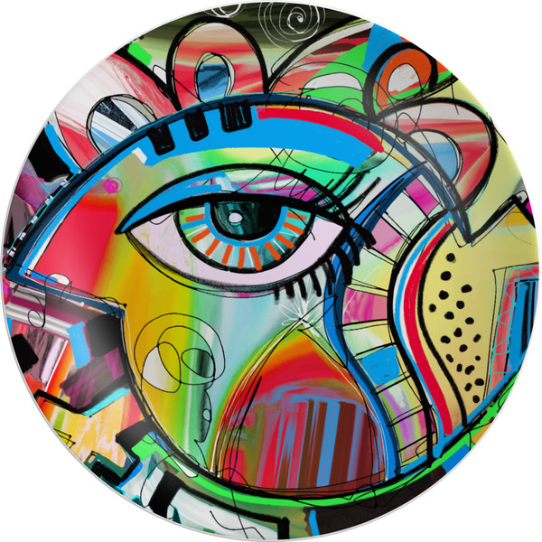 Custom Abstract Eye Painting Melamine Salad Plate - 8"
