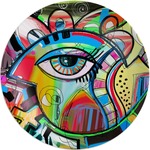 Abstract Eye Painting Melamine Plate