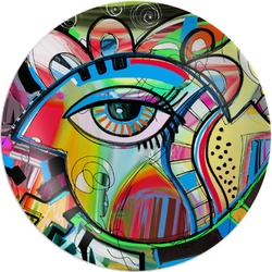 Abstract Eye Painting Melamine Plate