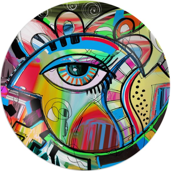 Custom Abstract Eye Painting Melamine Plate