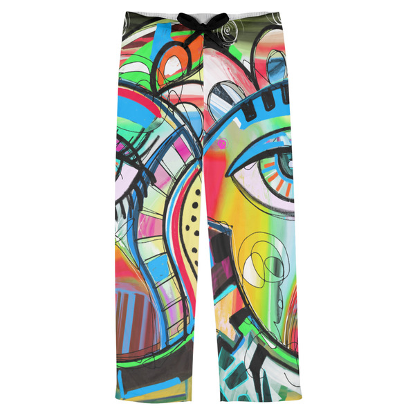 Custom Abstract Eye Painting Mens Pajama Pants - XL
