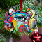 Abstract Eye Painting Metal Benilux Ornament - Lifestyle