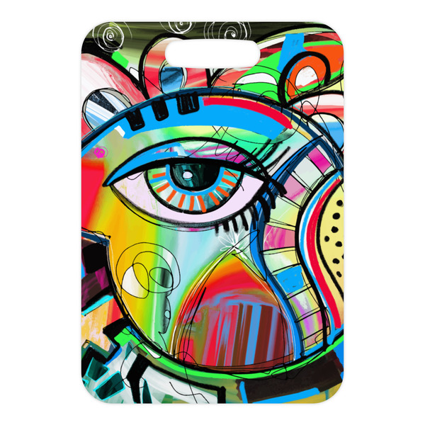 Abstract Eye Painting Metal Luggage Tag - Front Without Strap
