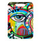 Abstract Eye Painting Metal Luggage Tag - Front Without Strap