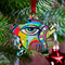 Abstract Eye Painting Metal Star Ornament - Lifestyle