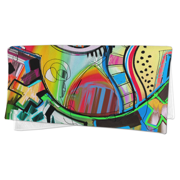 Abstract Eye Painting Microfiber Dish Rag - FOLDED (half)