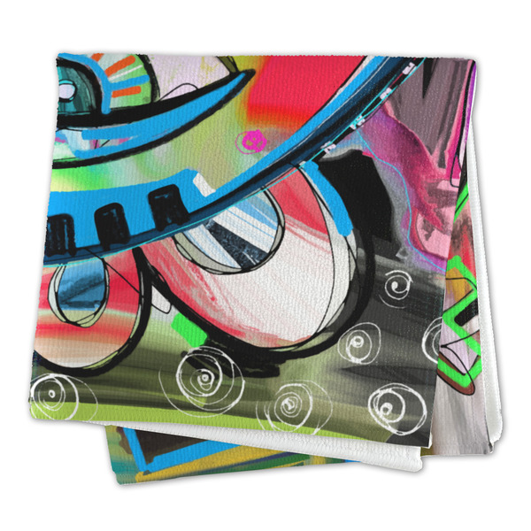 Abstract Eye Painting Microfiber Dish Rag - FOLDED (square)
