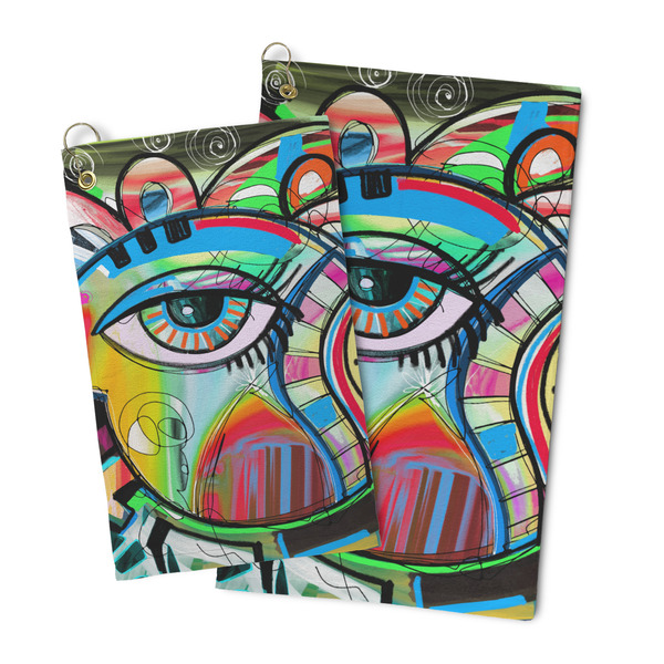 Abstract Eye Painting Microfiber Golf Towel - PARENT/MAIN