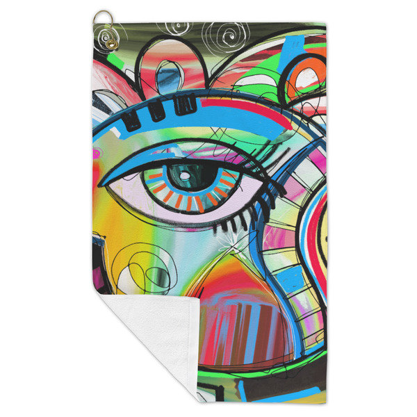 Abstract Eye Painting Microfiber Golf Towels - FOLD