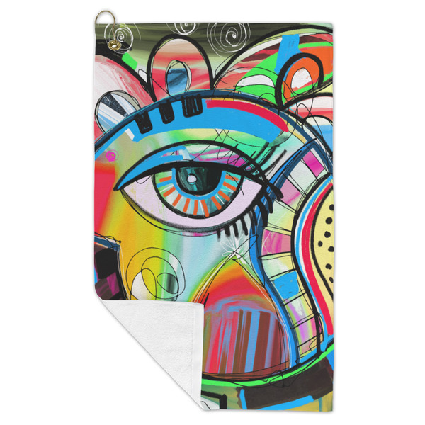 Abstract Eye Painting Microfiber Golf Towels - FOLD