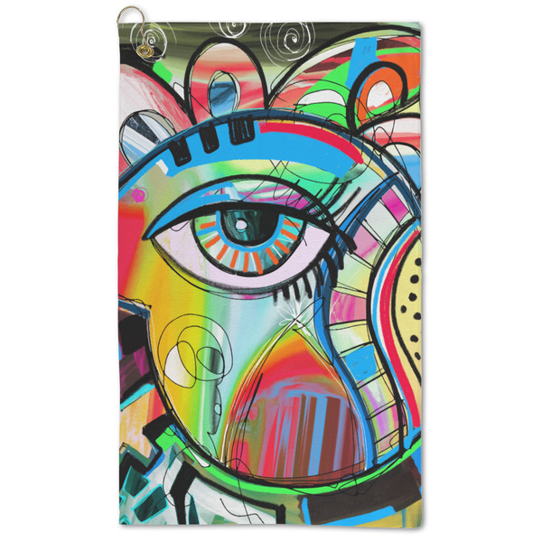Custom Abstract Eye Painting Microfiber Golf Towel - Large
