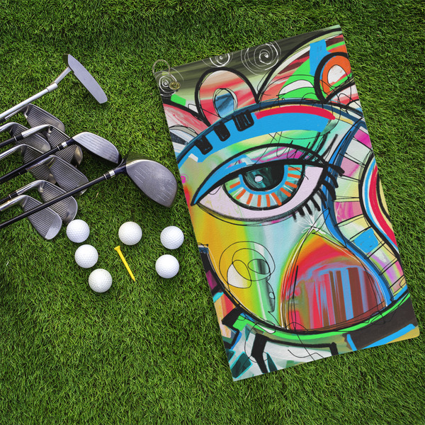 Abstract Eye Painting Microfiber Golf Towels - LIFESTYLE