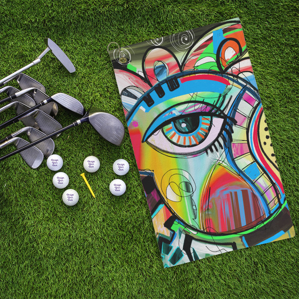 Abstract Eye Painting Microfiber Golf Towels - LIFESTYLE