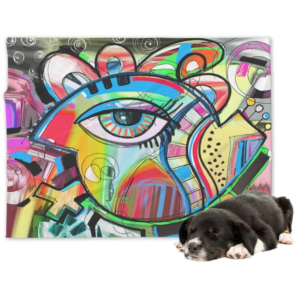 Custom Abstract Eye Painting Dog Blanket - Large