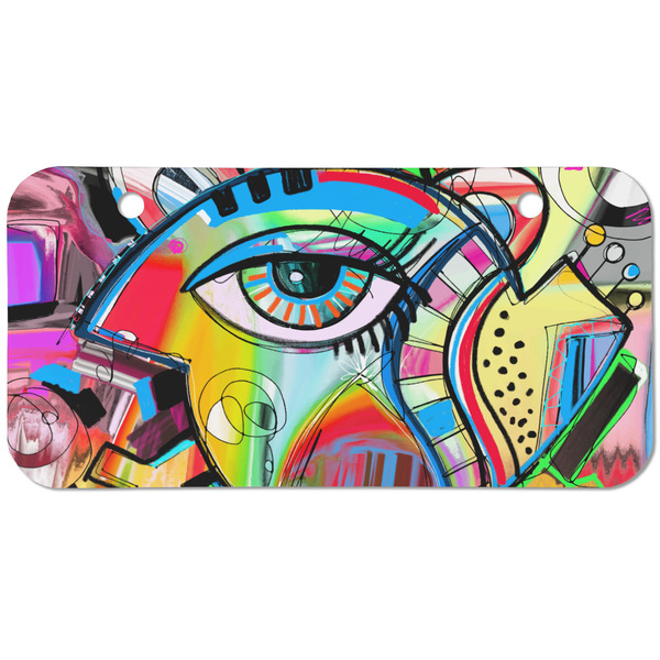Custom Abstract Eye Painting Mini/Bicycle License Plate (2 Holes)