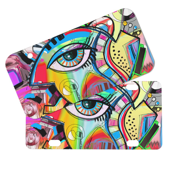 Abstract Eye Painting Mini License Plates - MAIN (4 and 2 Holes)