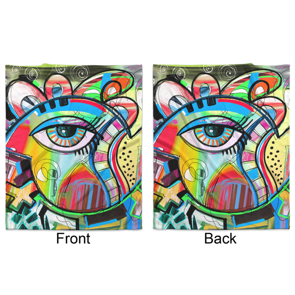 Abstract Eye Painting Minky Blanket - 50"x60" - Double Sided - Front & Back