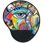 Abstract Eye Painting Mouse Pad with Wrist Support