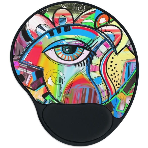Custom Abstract Eye Painting Mouse Pad with Wrist Support