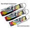 Abstract Eye Painting Multiple Key Ring comparison sizes