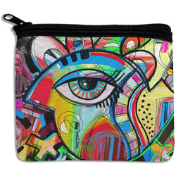 Abstract Eye Painting Rectangular Coin Purse