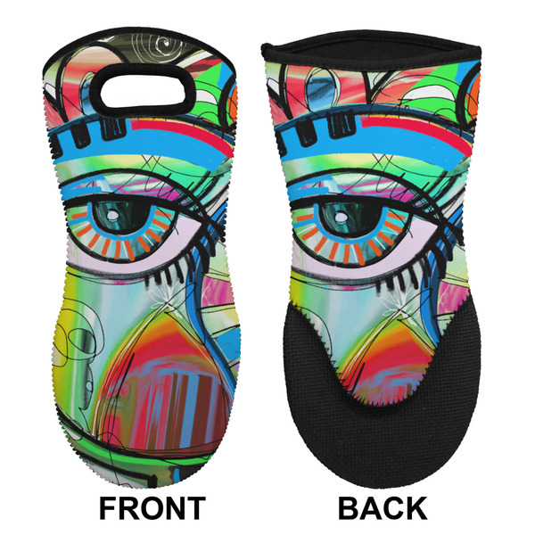 Abstract Eye Painting Neoprene Oven Mitt (Front & Back)